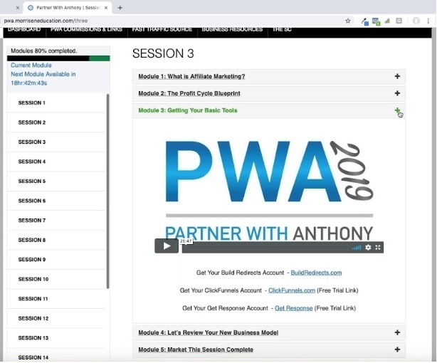 Partner with Anthony Members Area