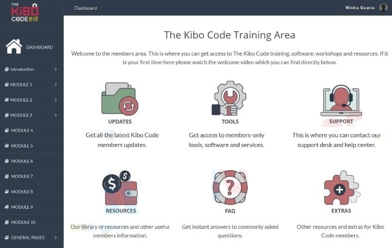 The Kibo Code Members Area